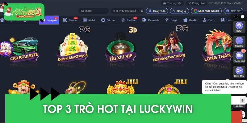 Giới thiệu 3 trò hot hội viên truy cập nhiều nhất