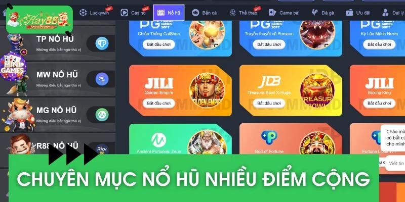 Một số ưu điểm cực xịn của nổ hũ HAY88